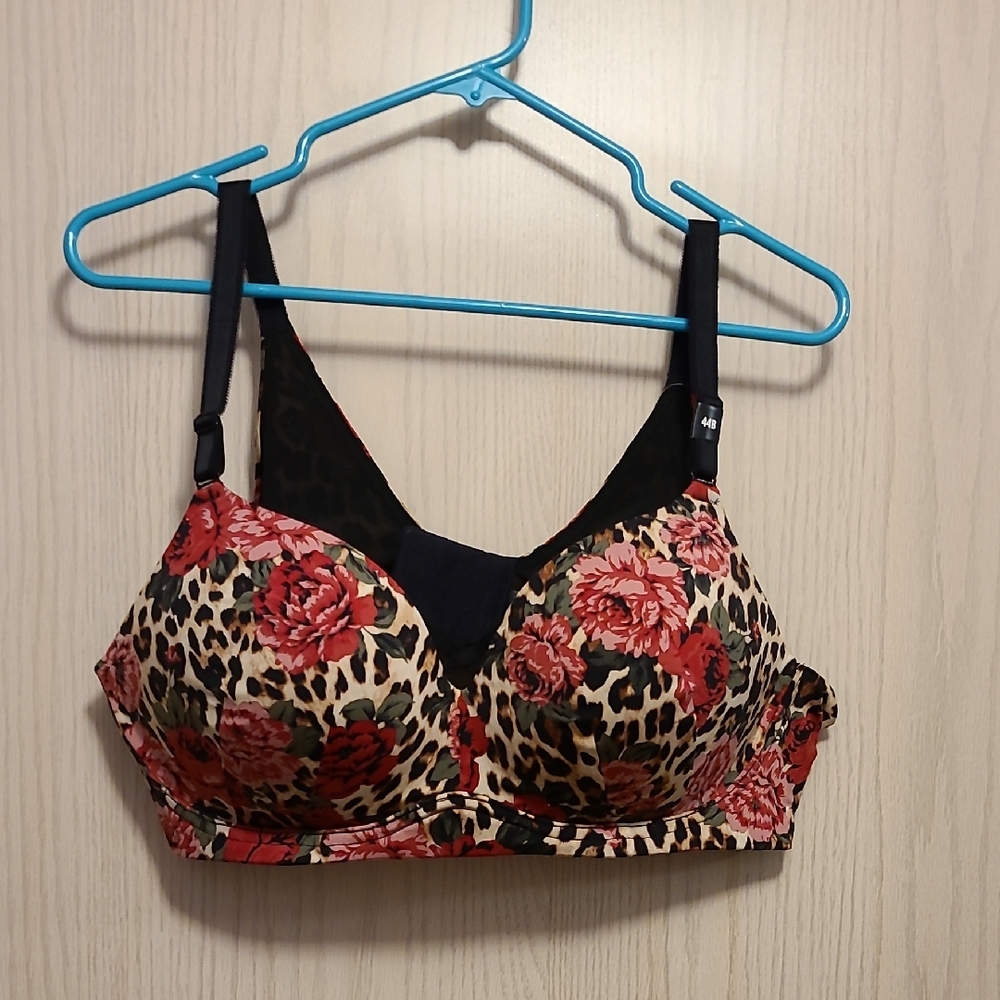 Torrid Red Floral Leopard Bra